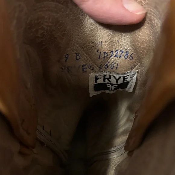 Women’s Vintage Frye Tan Leather Western Boots Size 9B - Picture 7 of 8